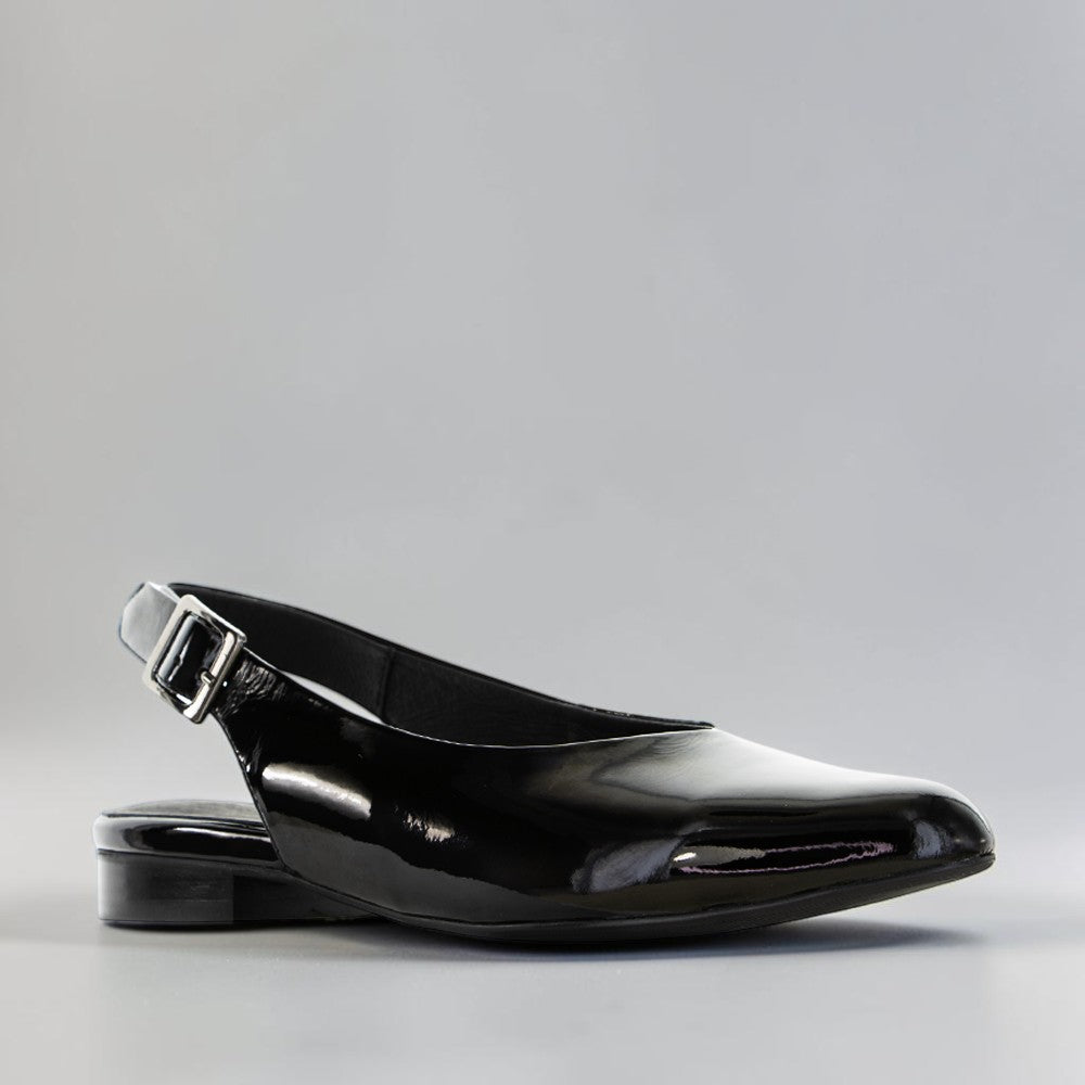 NAKED ARCHES ZODIAC BLACK PATENT - Women Sandals - Collective Shoes 