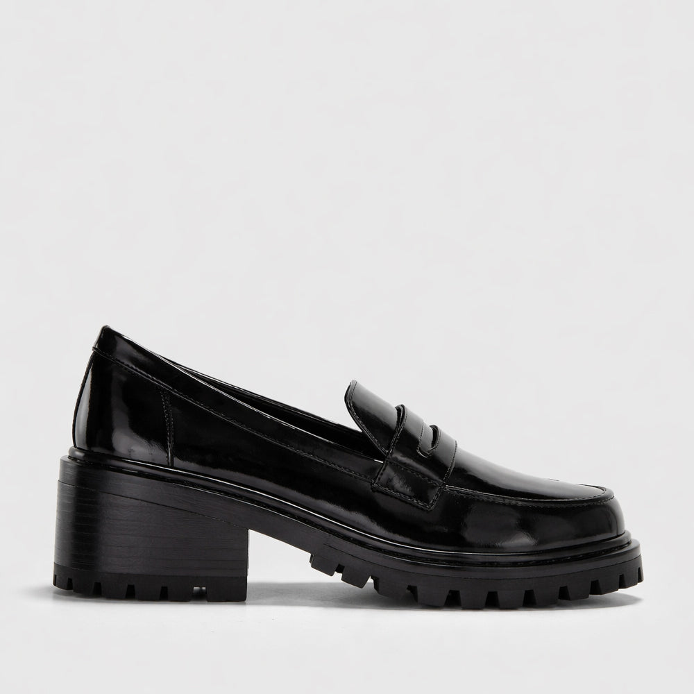 LE SANSA ZOEY BLACK PATENT - Women Loafers - Collective Shoes 