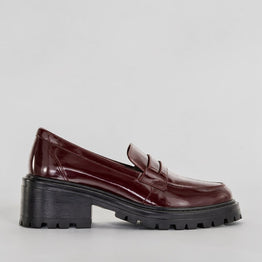 LE SANSA ZOEY MERLOT PATENT - Women Loafers - Collective Shoes 