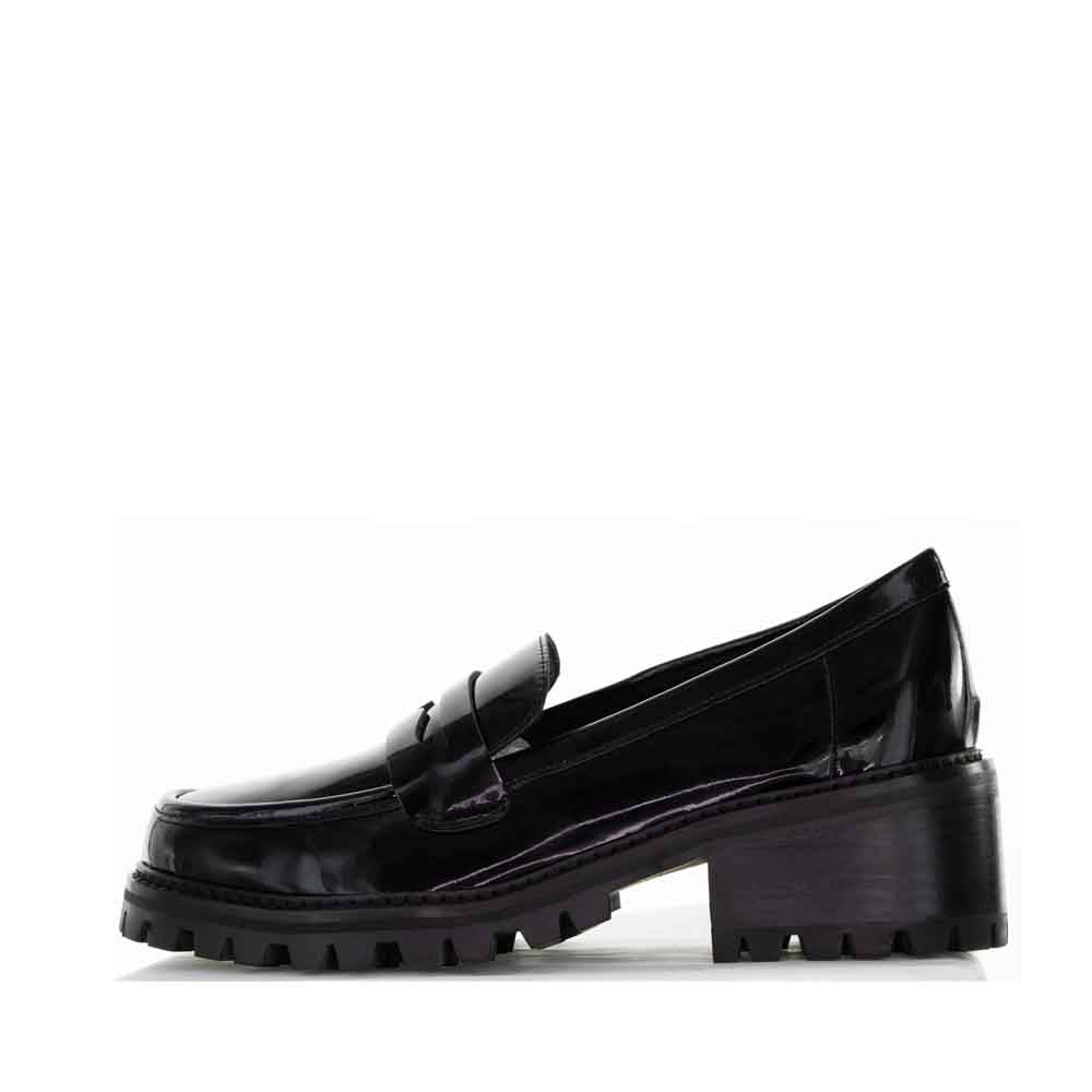 LESANSA ZOEY BLACK PATENT - Women Loafers - Collective Shoes 