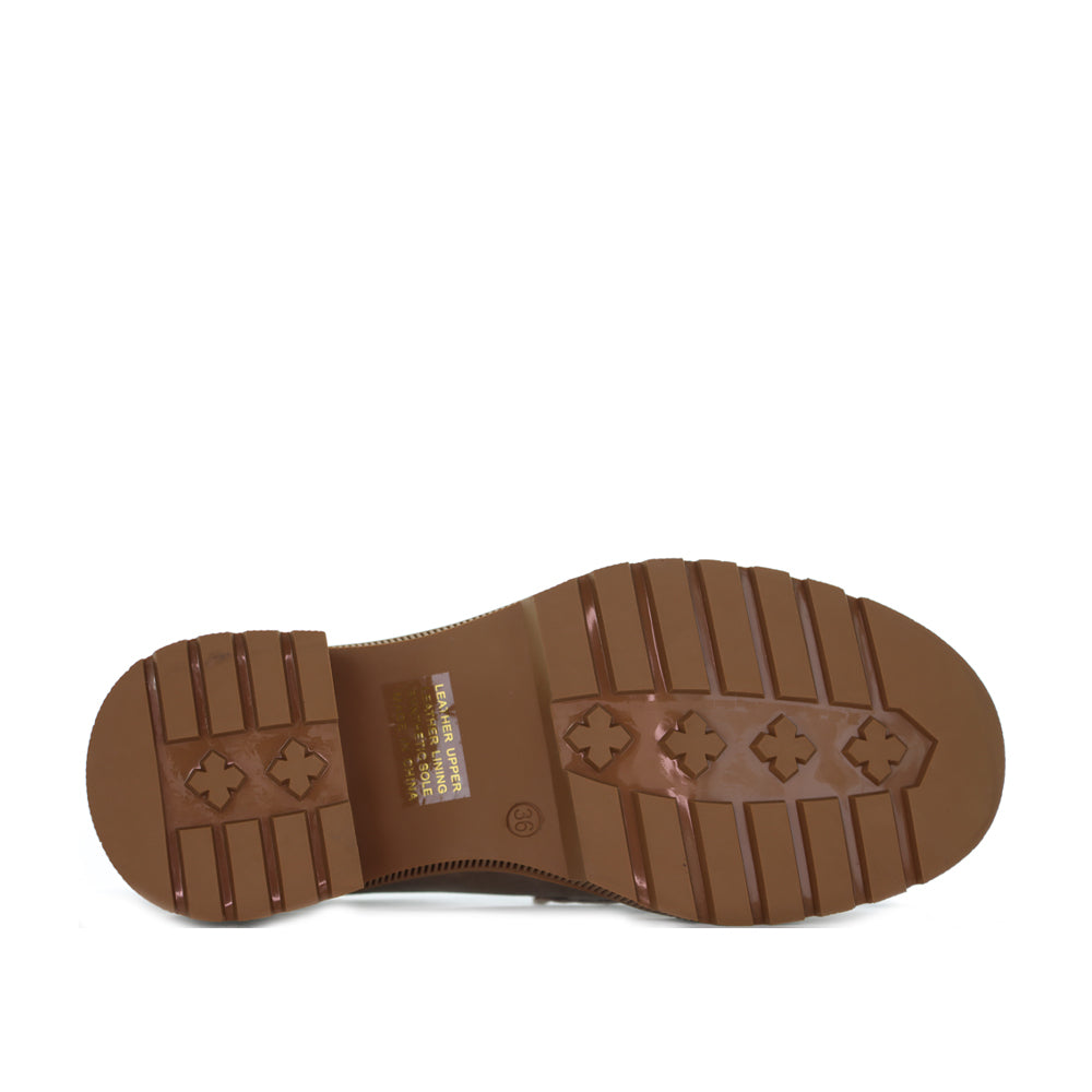 DJANGO & JULIETTE ZOEY MUD LEATHER - Women Loafers - Collective Shoes 