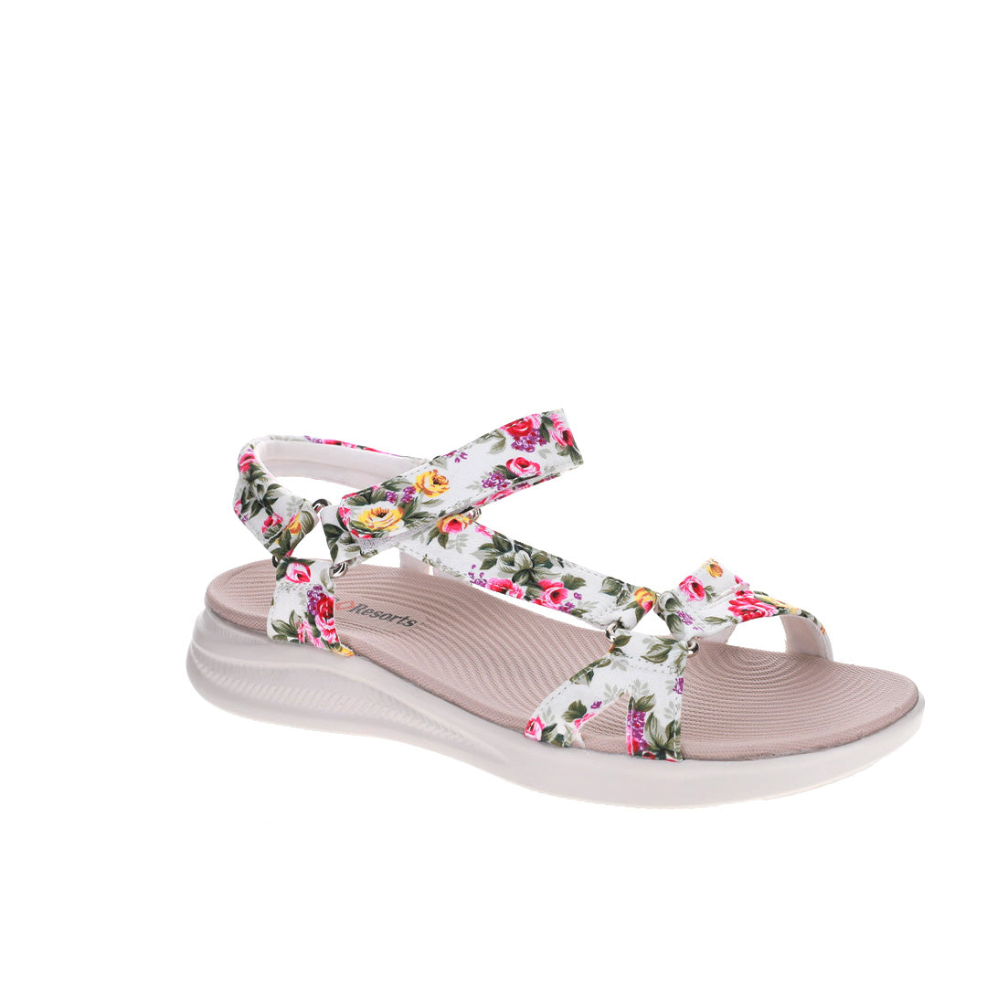 CC RESORTS FLOSS WHITE FLORAL - Women Sandals - Collective Shoes 