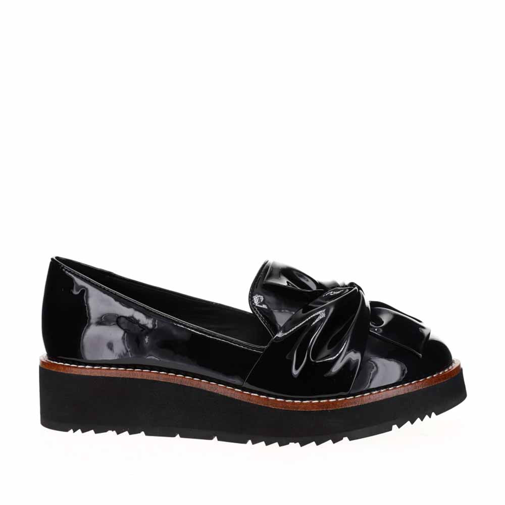 Lesansa Stroller Black Patent - Women Slip On - Collective Shoes 