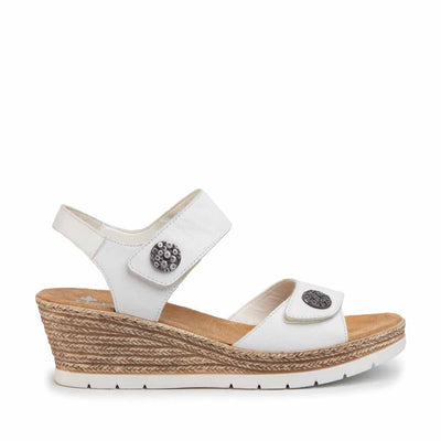 RIEKER 619B9/80 WHITE - Rieker Women Sandals - Collective Shoes 