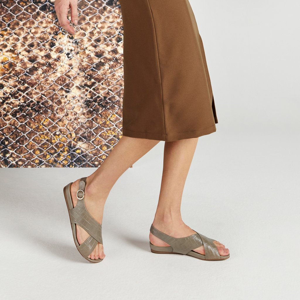 FRANKiE4 AMBER GREIGE CROC - Collective Shoes 