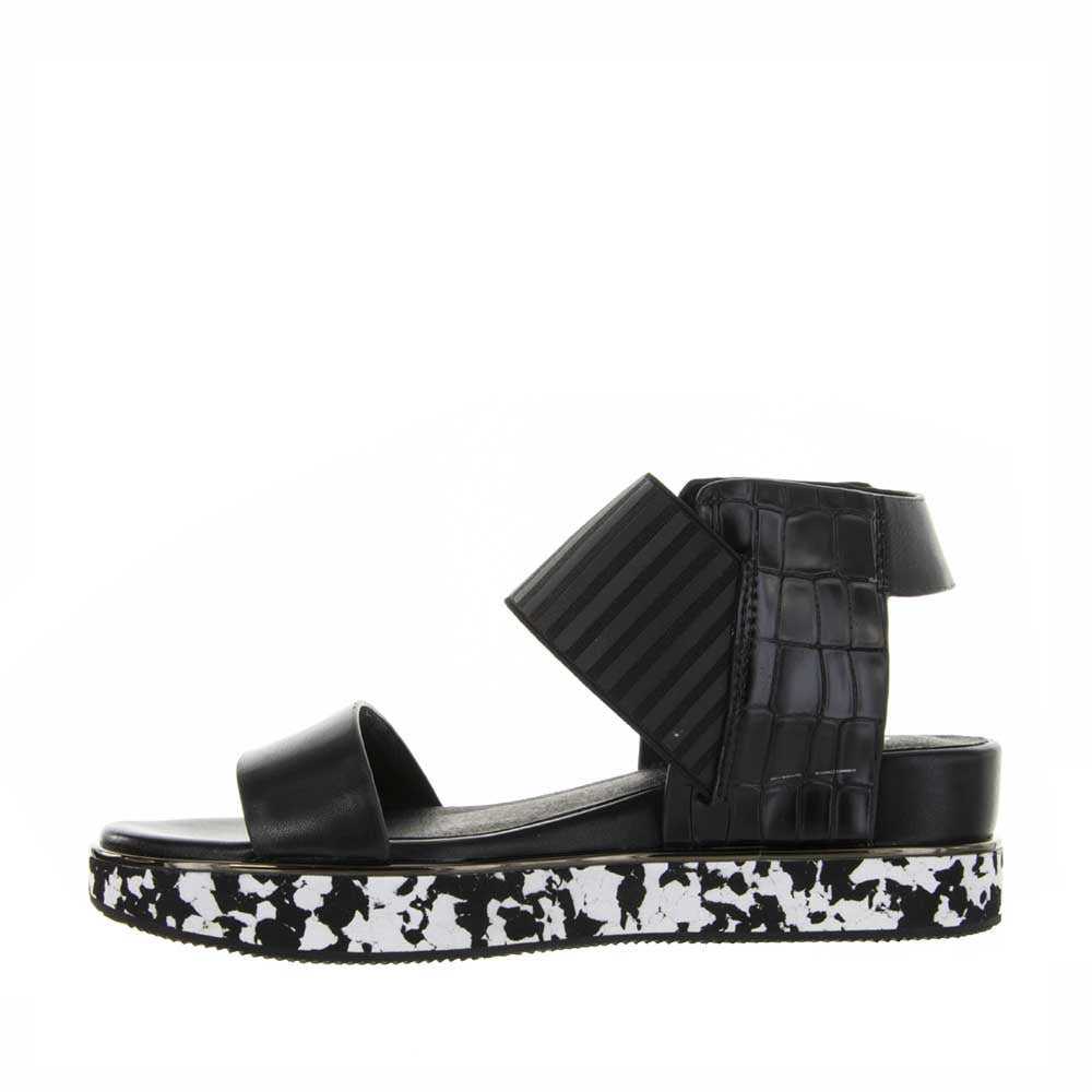 BRESLEY DEFIENCE BLACK MIX - Women Sandals - Collective Shoes 