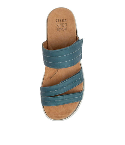 ZIERA BARBRA BLUE WHITE SOLE - Women Slip On - Collective Shoes 