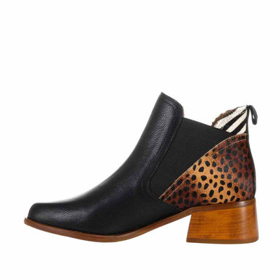 BRESLEY DUCAL BLACK CHEETAH - Women Boots - Collective Shoes 