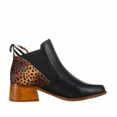 BRESLEY DUCAL BLACK CHEETAH - Women Boots - Collective Shoes 