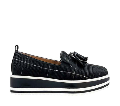 BRESLEY SYBIL BLACK CHECKS - Collective Shoes 