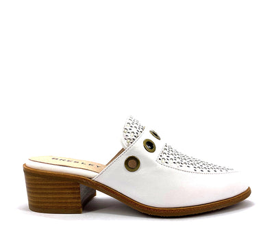 BRESLEY SPEED WHITE MULE - Collective Shoes 