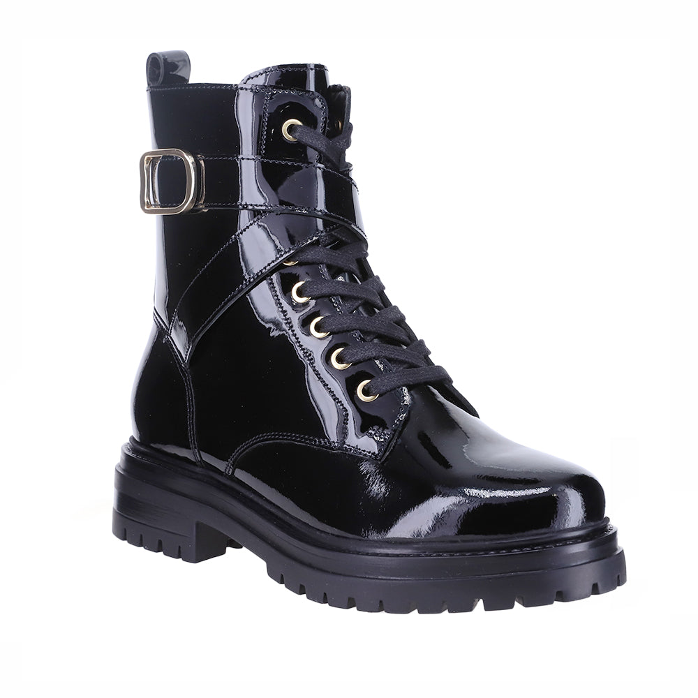 LESANSA CAMERAN BLACK PATENT - Women Boots - Collective Shoes 