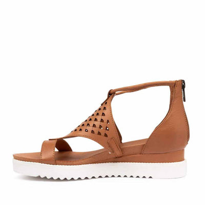 DJANGO & JULIETTE ALFREDAS DK TAN - Women Sandals - Collective Shoes 