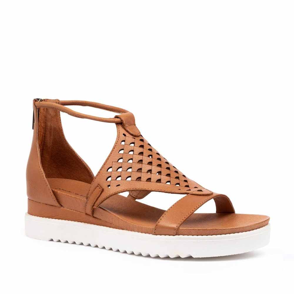 DJANGO & JULIETTE ALFREDAS DK TAN - Women Sandals - Collective Shoes 