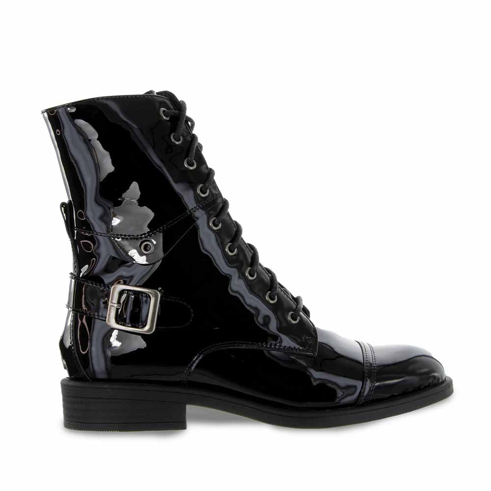 DJANGO & JULIETTE MEKHI BLACK PATENT - Women Boots - Collective Shoes 