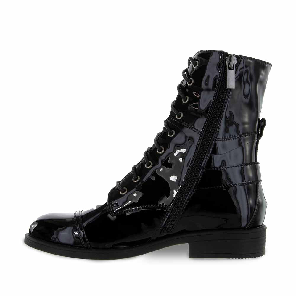 DJANGO & JULIETTE MEKHI BLACK PATENT - Women Boots - Collective Shoes 