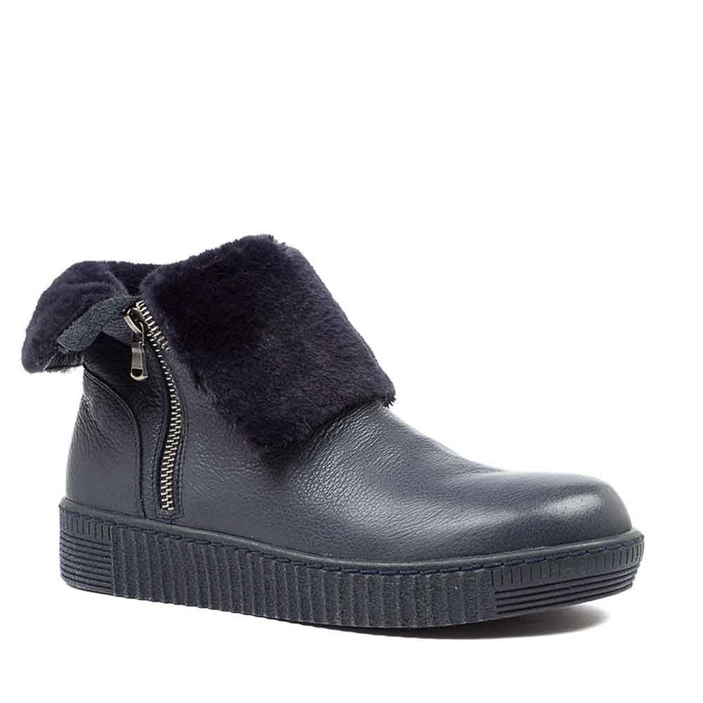 DJANGO & JULIETTE TROY NAVY - Women Boots - Collective Shoes 
