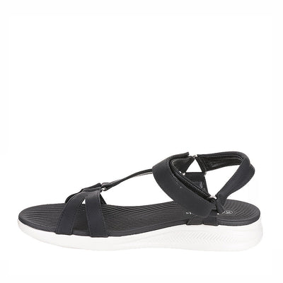 CC RESORTS FLOSS BLACK WHITE - Women Sandals - Collective Shoes 