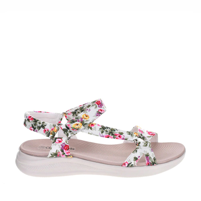 CC RESORTS FLOSS WHITE FLORAL - Women Sandals - Collective Shoes 