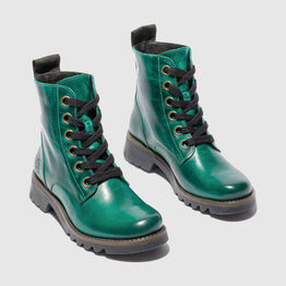 FLY LONDON RAGIFLY SHAMROCK GREEN - Women Boots - Collective Shoes 