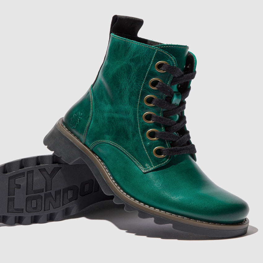 FLY LONDON RAGIFLY SHAMROCK GREEN - Women Boots - Collective Shoes 