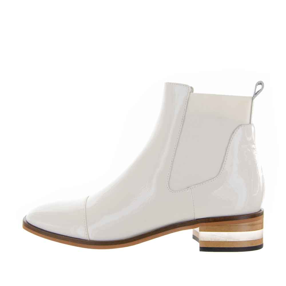 DJANGO & JULIETTE FORD IVORY PATENT - Women Boots - Collective Shoes 