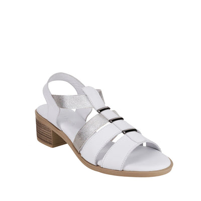 LESANSA HEXA WHITE SILVER - Women Sandals - Collective Shoes 