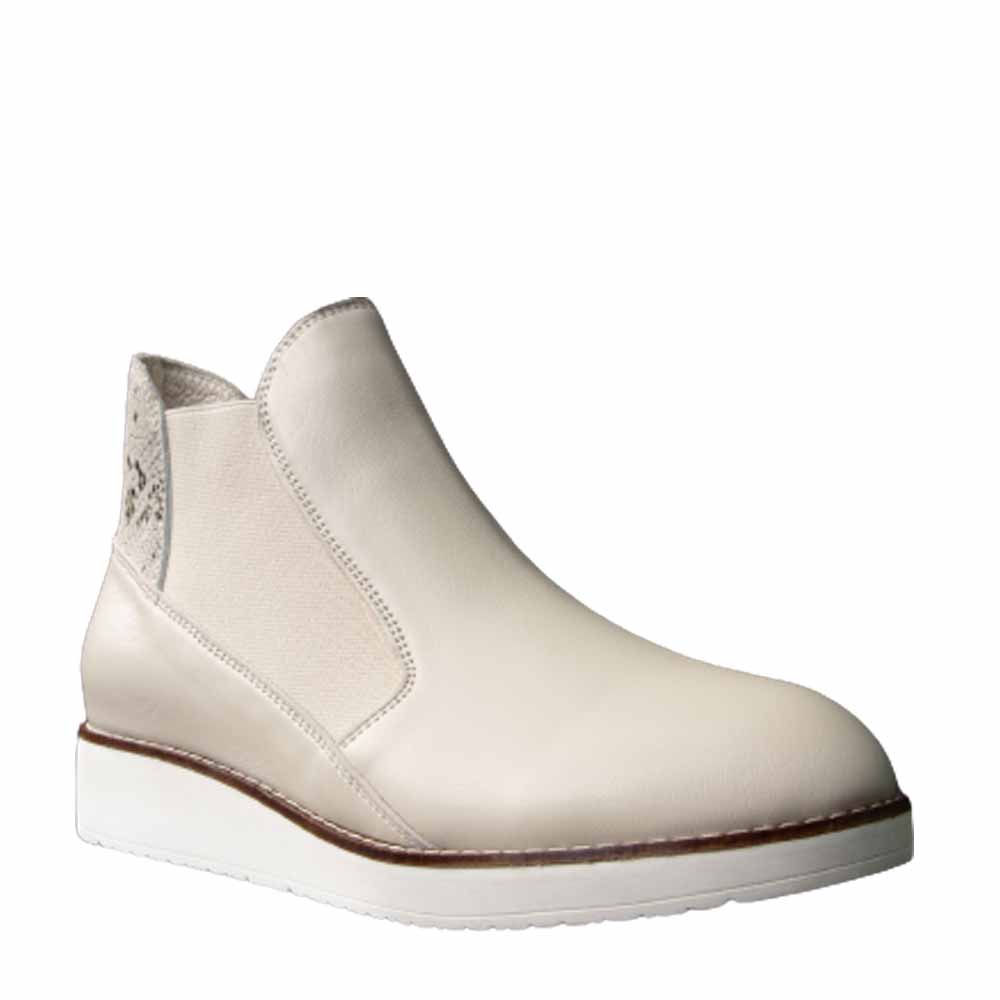 LESANSA RALLY BEIGE SNAKE PRINT - Women Boots - Collective Shoes 
