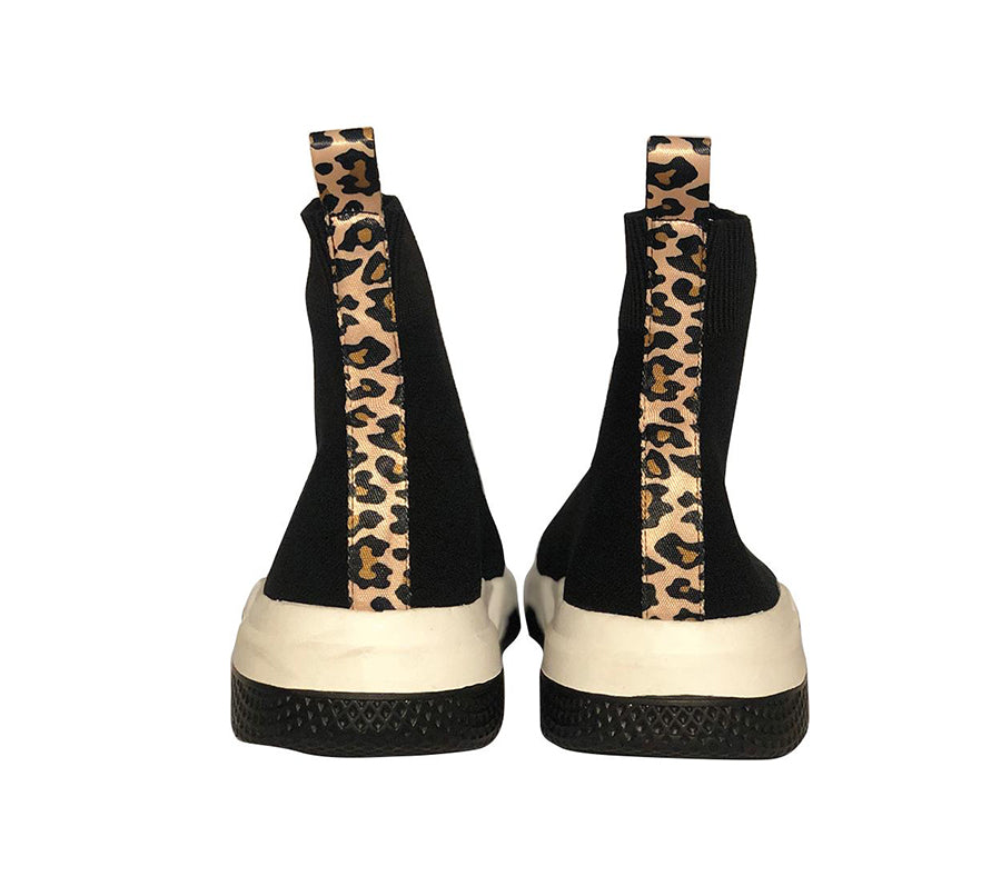 Betty Black/Leopard Ribbon - Collective Shoes 