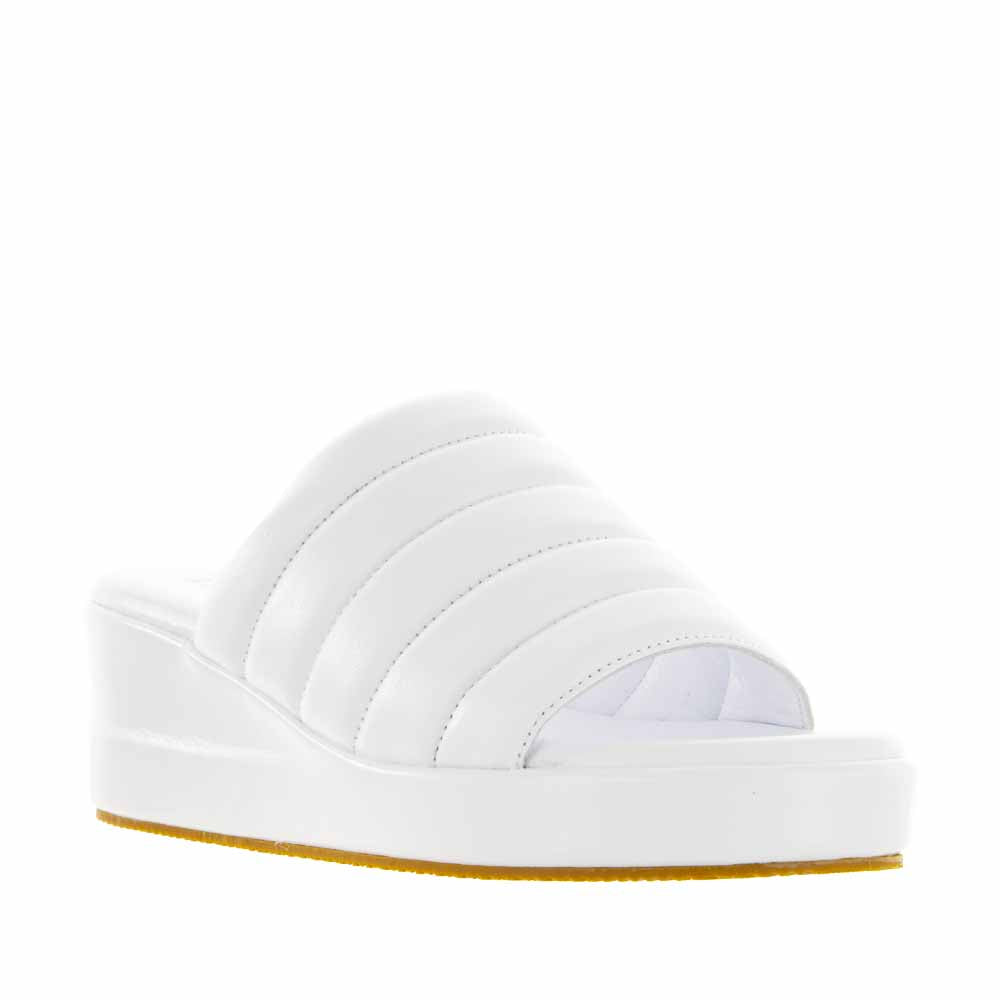 Lesansa Mazz White - Women Wedge - Collective Shoes 