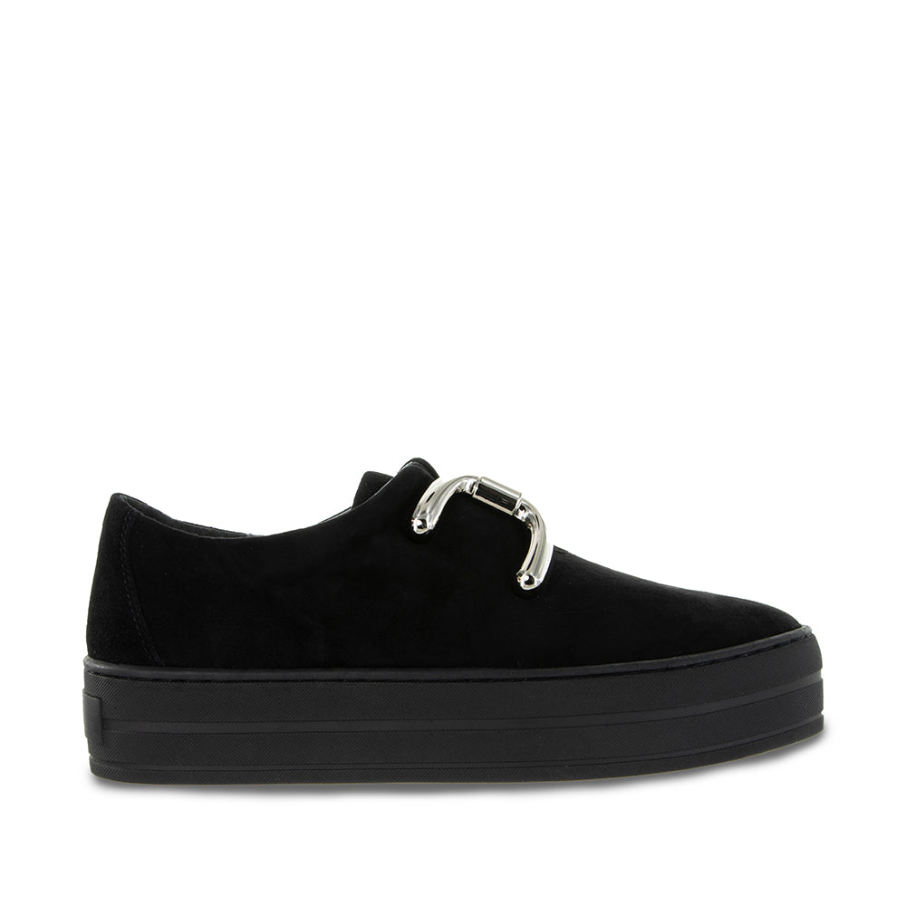 DJANGO & JULIETTE SHELINA BLACK SUEDE - Women Slip On - Collective Shoes 