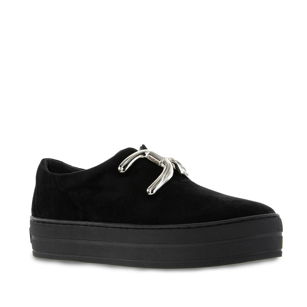 DJANGO & JULIETTE SHELINA BLACK SUEDE - Women Slip On - Collective Shoes 