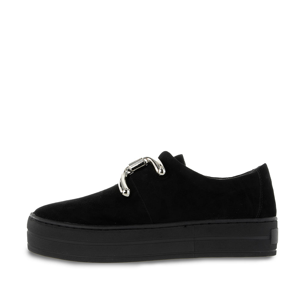 DJANGO & JULIETTE SHELINA BLACK SUEDE - Women Slip On - Collective Shoes 