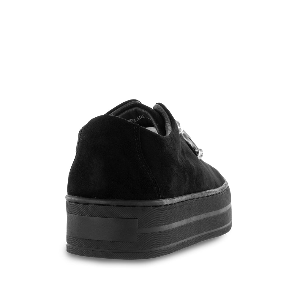 DJANGO & JULIETTE SHELINA BLACK SUEDE - Women Slip On - Collective Shoes 