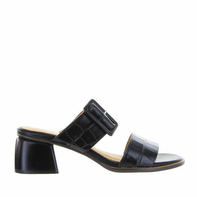 Bresley Paden Black Croc - Women Heels - Collective Shoes 