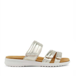 ZIERA BARBRA PALEGOLD WHITE SOLE - Women Slip On - Collective Shoes 