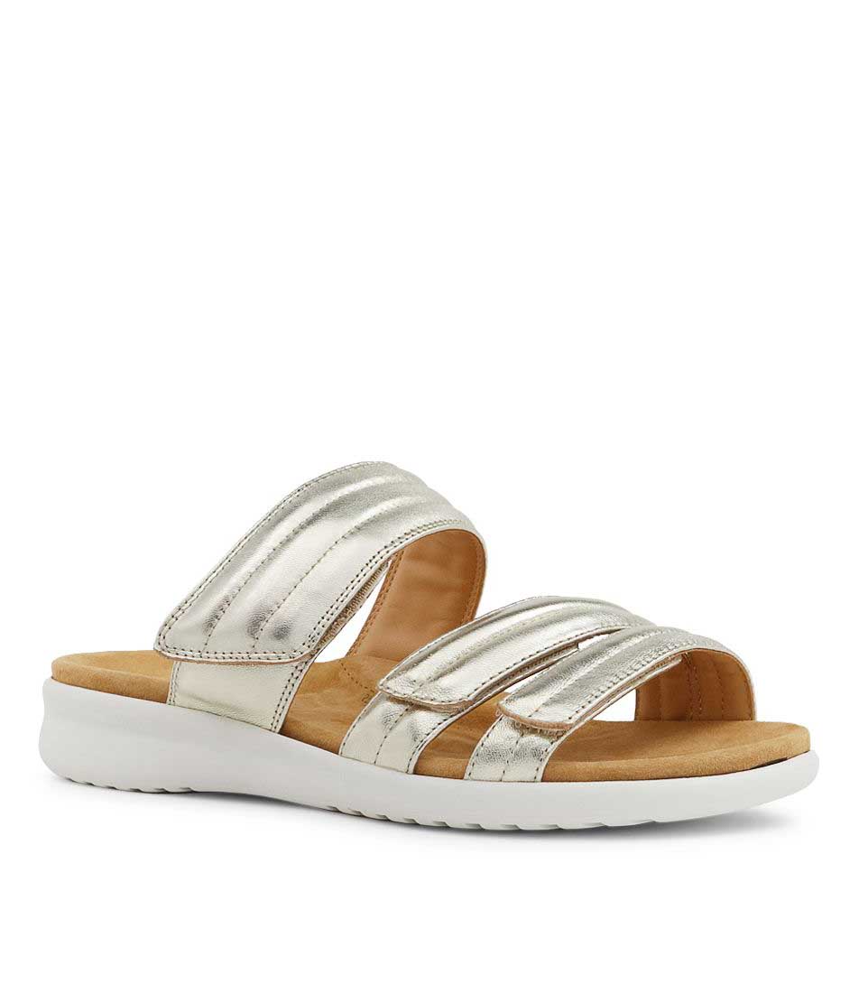 ZIERA BARBRA PALEGOLD WHITE SOLE - Women Slip On - Collective Shoes 