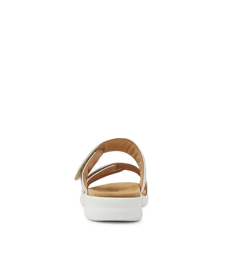 ZIERA BARBRA PALEGOLD WHITE SOLE - Women Slip On - Collective Shoes 