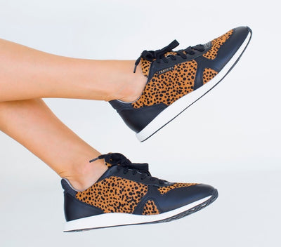 FRANKiE4 WiNNiE BLACK/CHEETAH - Collective Shoes 