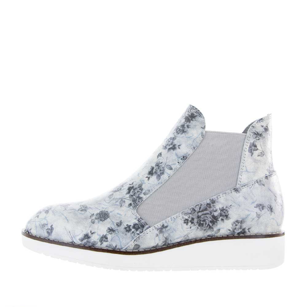 LESANSA RALLY WHITE FLORAL - Women Boots - Collective Shoes 