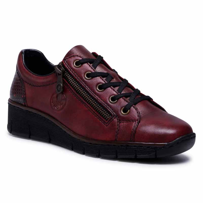 RIEKER 53702/35 DARK RED - Collective Shoes 