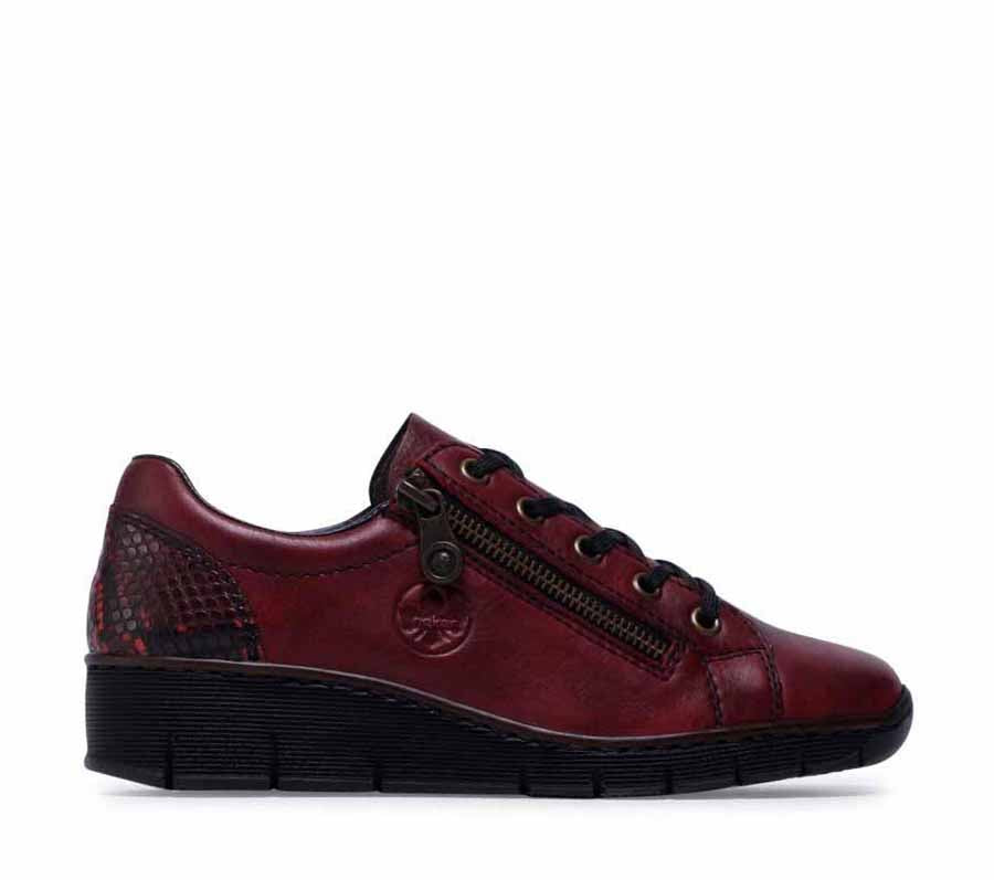 RIEKER 53702/35 DARK RED - Collective Shoes 