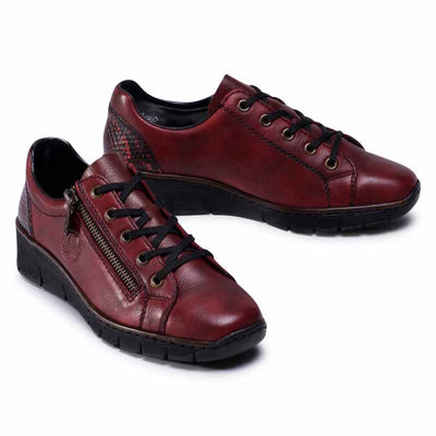 RIEKER 53702/35 DARK RED - Collective Shoes 