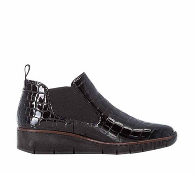 RIEKER 53794/01 BLACK CROC - Collective Shoes 