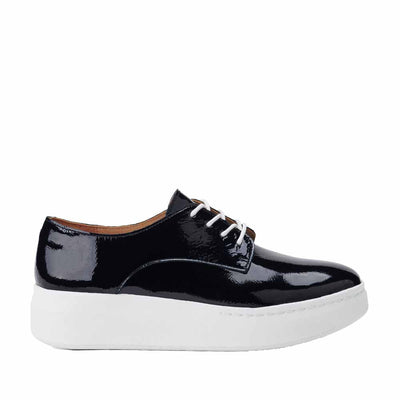 ROLLIE DERBY CITY BLACK CRINKLE PATENT Women Sneakers - Zeke Collection