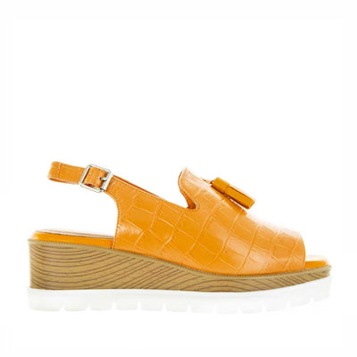 BRESLEY SEACOMBE ORANGE CROC - Women Sandals - Collective Shoes 
