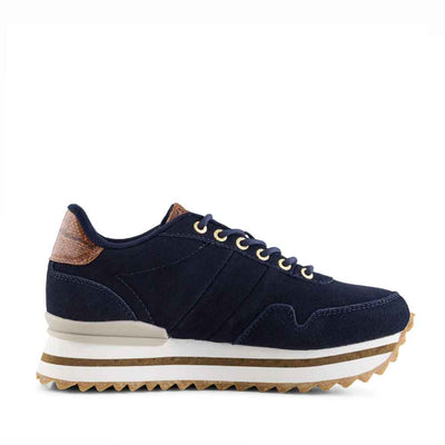 WODEN NORA III SUEDE PLATEAU DARK NAVY - Women sneakers - Collective Shoes 