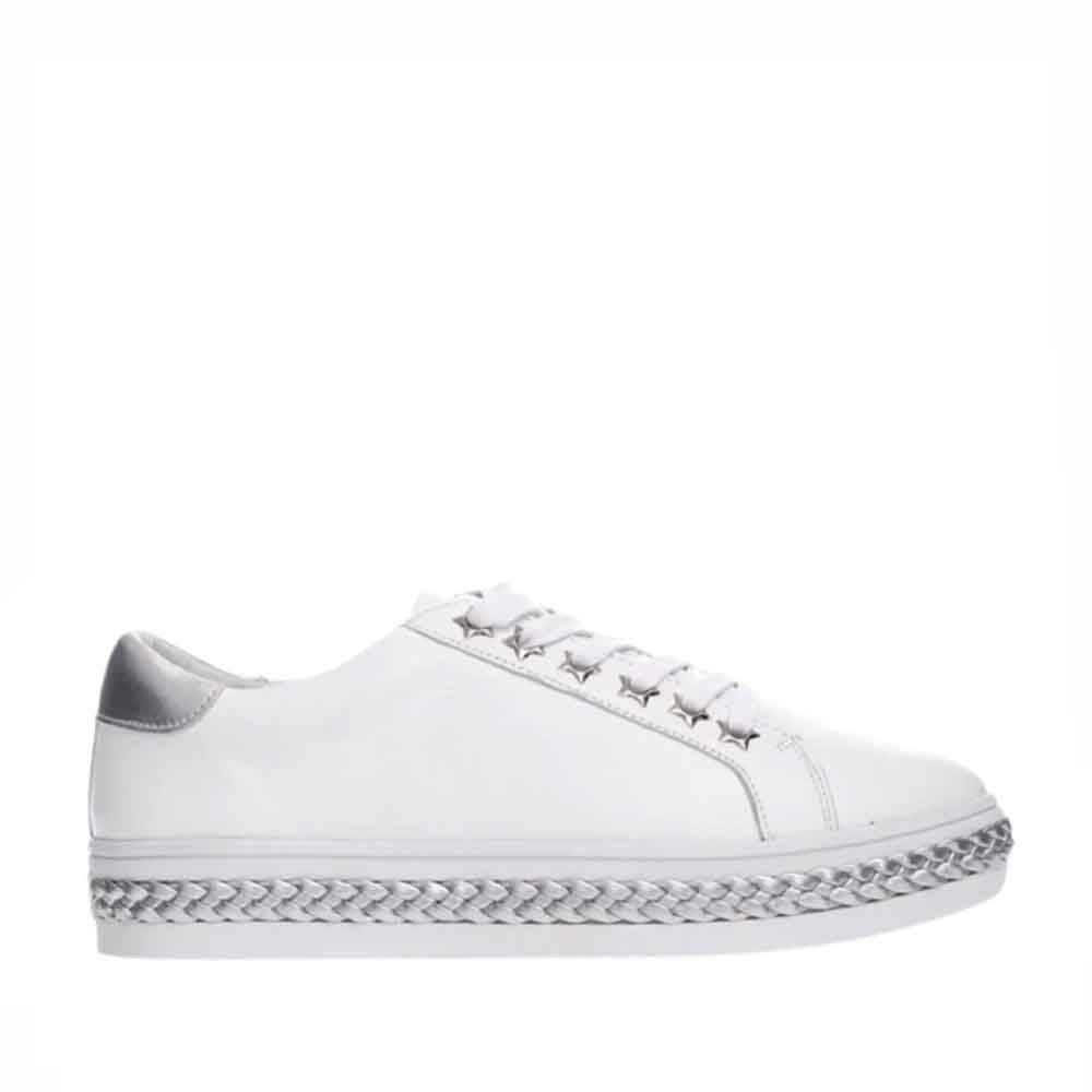 Alfie & Evie Plant White Silver - Women sneakers - Collective Shoes 