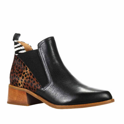 BRESLEY DUCAL BLACK CHEETAH - Women Boots - Collective Shoes 