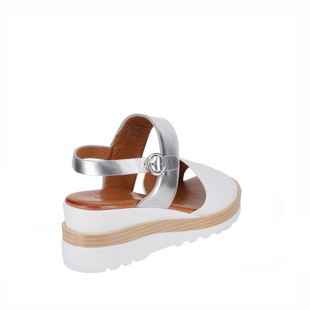 LESANSA TESS WHITE SILVER - Women Sandals - Collective Shoes 